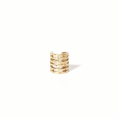 DINH VAN EARCLIP PULSE YELLOW GOLD AND DIAMONDS