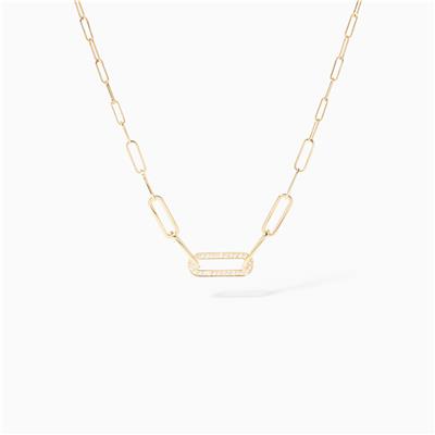DINH VAN MAILLON NECKLACE SMALL MODEL YELLOW GOLD DIAMONDS 2750EUR