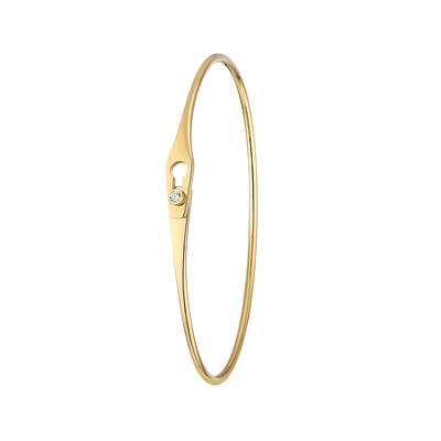 Bracelet Serrure Jonc yellow gold and diamonds 1 950 EUR