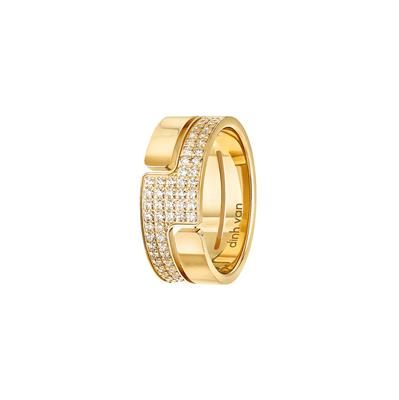 DINH VAN SEVENTIES RING MM YELLOW GOLD AND DIAMONDS