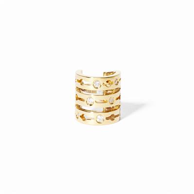 DINH VAN EARCLIP PULSE YELLOW GOLD AND DIAMONDS