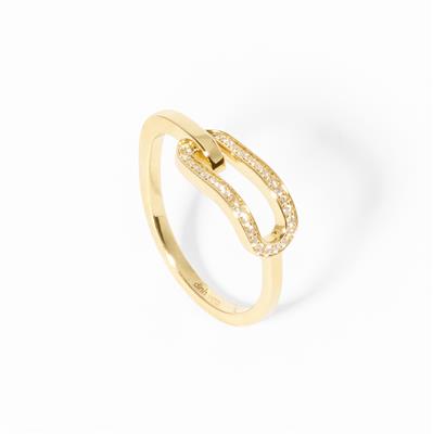 DINH VAN RING MAILLON YELLOW GOLD AND DIAMONDS