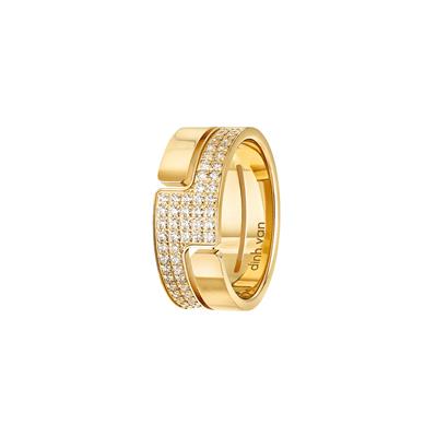 DINH VAN SEVENTIES RING MM YELLOW GOLD AND DIAMONDS