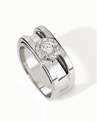 DINH VAN CAPUCINE PAVED RING WHITE GOLD AND DIAMONDS 8100EUR