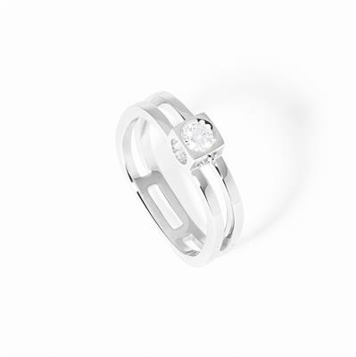 LE CUBE DIAMANT RING WHITE GOLD AND DIAMOND 2 990 EURO