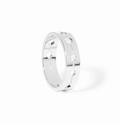 PULSE SMALL RING 5MM WHITE GOLD AND DIAMONDS 2 550 EURO