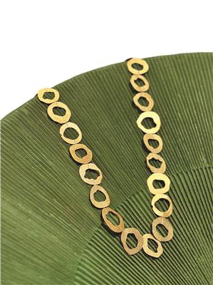 ISABELLE DE BORCHGRAVE LONG GOLD NECKLACE BRONZE