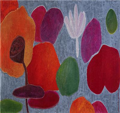 Isabelle de Borchgrave Plissee Flowers 156x146cm