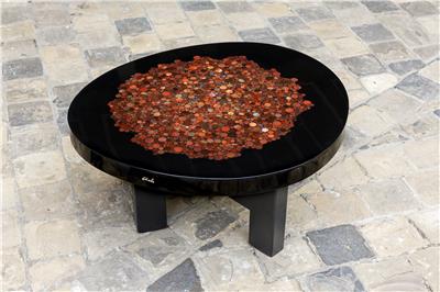 ADO CHALE MOSAIC TABLE WITH CARNELIAN AGATE LOZENGES CREDIT GILLES VAN DEN ABEELE