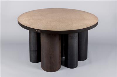 ADO CHALE PEPPERCORN TABLE ON STEEL BARRELS CREDIT GILLES VAN DEN ABEELE