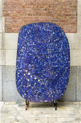 ADO CHALE TABLE IN LAPIS LAZULI MOSAIC CREDIT GILLES VAN DEN ABEELE