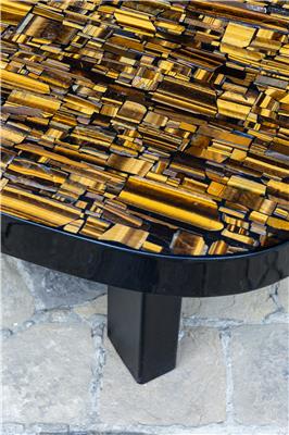 ADO CHALE TIGER S EYE MOSAIC TABLE