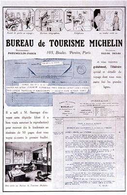 CID AF17 MICHELIN INSERT PRESSE POUR LE BUREAU DE TOURISME MICHELIN 1912