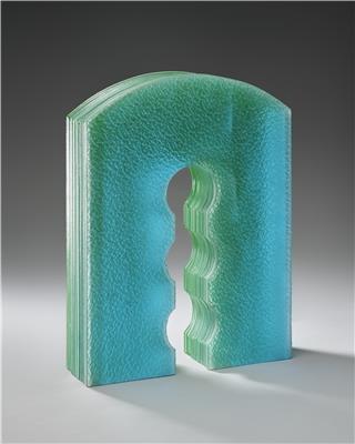 LILA FARGET ARCHITECTURAL FORM 1 MOLDED GLASS 44X32X8CM 2008 CREDIT GILLES CRUYPENYNCK PRIVATE COLLECTION