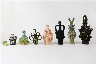 Ceramics Brussels Art Prize DUO VERTIGO serie de fioles