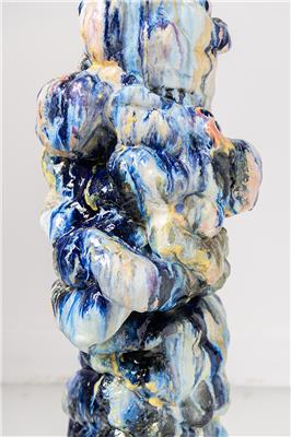 ceramic brussels NQ GALLERY ANTWERPEN Natasja Alers Blue Figure LNDW Studio  ceramics  glazes 94x41 cm