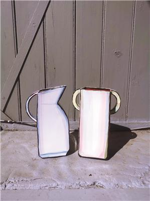 Ceramics Brussels Art Prize BAUER Francois piece4 Carafe Moderne et Pot des jardins 2023 32 X 15 X 13cm