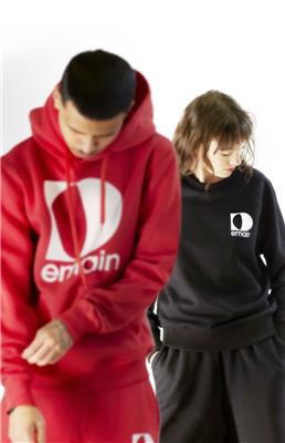 DEMAIN IL FERA JOUR MEN HOODIE RED ORID WHTE