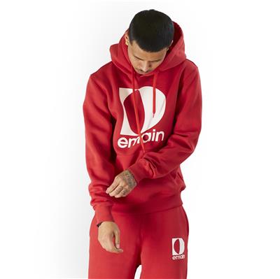 DEMAIN  IL FERA JOUR MEN HOODIE RED ORID WHITE