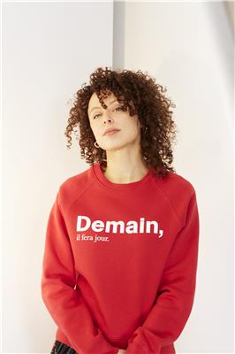 DEMAIN  IL FERA JOUR WOMEN SWEATSHIRT RED