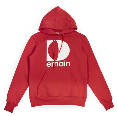 DEMAIN IL FERA JOUR MEN HOODIE RED ORID WHITE