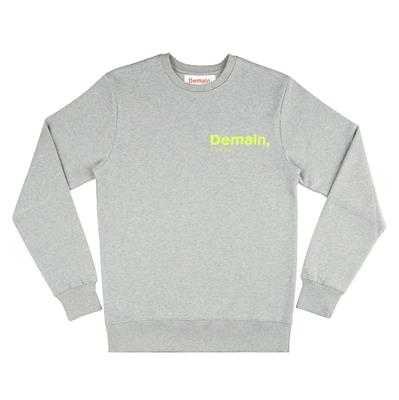 DEMAIN IL FERA JOUR MEN SWEATSHIRT GREY OH FLUO