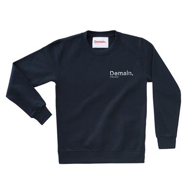 DEMAIN IL FERA JOUR MEN SWEATSHIRT NAVY OH WHITE