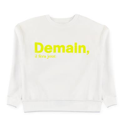 DEMAIN IL FERA JOUR WOMEN SWEATSHIRT WHITE ORI FLUO