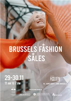 MODE IN BRUSSELS FASHION SALES POSTER WITH TEXT