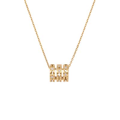 Pulse necklace yellow gold and diamonds EUR2100