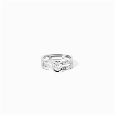 DINH VAN LE CUBE DIAMANT TWO PAVED ROWS RING WHITE GOLD DIAMONDS 4900EUR