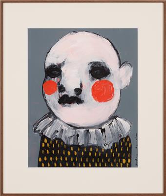 AAF24 Private Walls Gallery Paulina Archambault Golden Clown 2023 acrylic on paper 47 50 x 40 50 x 3cm 1600 EUR
