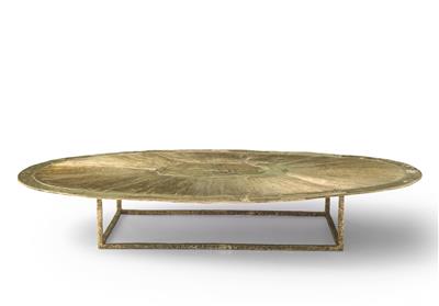 Isabelle de Borchgrave table basse ovale bronze 238x128 28000EUR.JPG